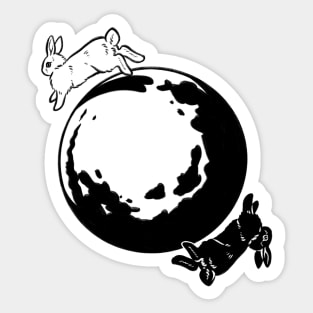 Moon bunnies Sticker